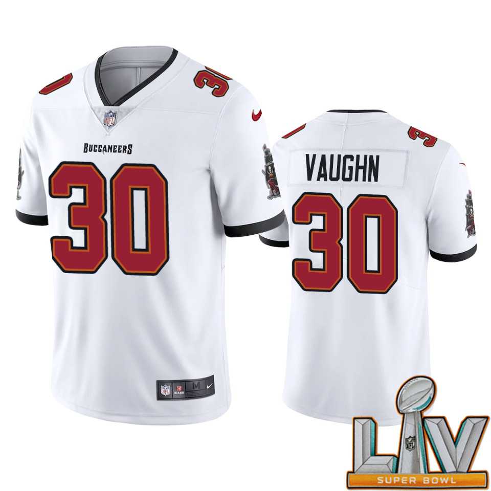 Super Bowl LV 2021 Tampa Bay Buccaneers Men Nike NFL 30 Vaughn White Vapor Limited Jersey